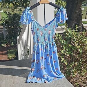 RUE 21 COLD SHOULDER FLORAL MIDI DRESS